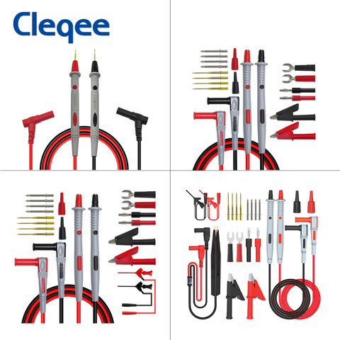 Cleqee-Kit de cables de prueba de agujas reemplazables, sondas para multímetro digital, sensor de cable para multímetro ► Foto 1/6