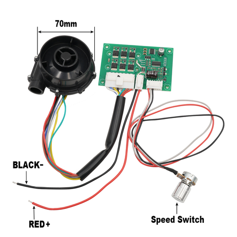 Soplador de alta presión de 7040 CC, 12V/24V, Mini ventilador Turbo centrífugo, pequeño soplador, se puede usar para dormir, ventilador de oxígeno y terapia ► Foto 1/5