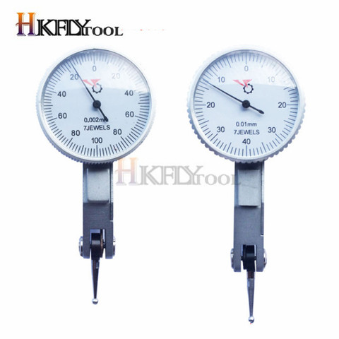 Indicador de prueba de dial de 0 a 0,2mm, medidor de nivel de precisión de 0.002mm, rieles de cola de milano métricos de precisión de 0 a 0,8mm, indicador de prueba de esfera de 0,01mm ► Foto 1/6