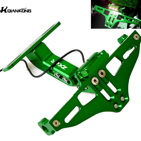 Para KAWASAKI ZX6R ZX-6R 2000, 2001, 2002, 2003, 2005, 2006, 2007 de la motocicleta ajustable para iPhone y muchos otros teléfonos móviles. Soporte innovador en forma de C retráctil/ajustable soporte de matrícula número de Marco placa ► Foto 1/6