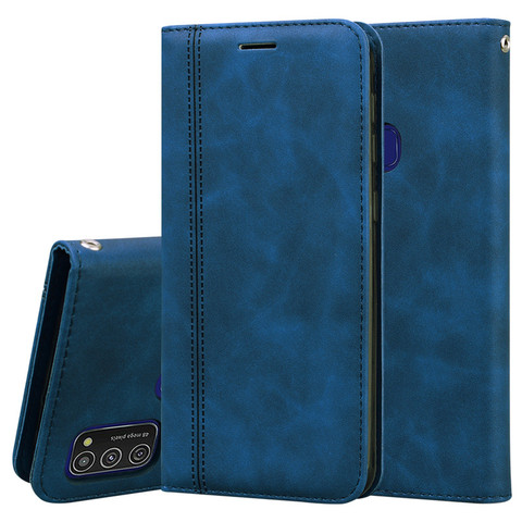 Para Samsung M21 Funda de cuero de 6,4 pulgadas Funda con tapa para Samsung Galaxy M21 Funda Business Magnetic Coque para Samsung M21 Funda ► Foto 1/6