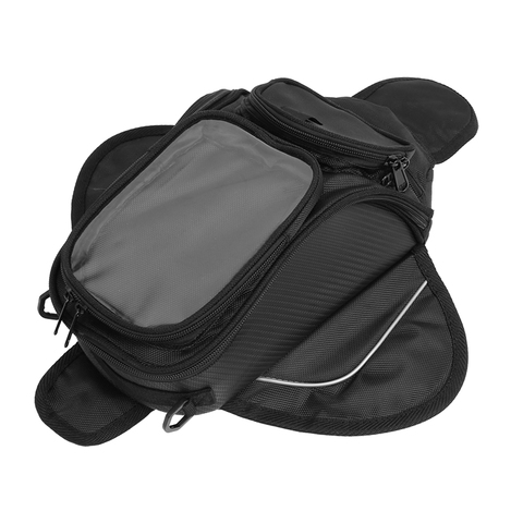 Uxcell, bolsa de tanque Universal negra para motocicleta, Oxford, impermeable, para aceite de Gas magnético, alforja de combustible, bolsa de tanque magnético, bolsa de sillín de bicicleta ► Foto 1/6