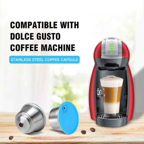 Cápsulas de café rellenables para Dolce Gusto, taza de filtro de acero inoxidable reutilizable para máquina de café Nescafé, Crema ► Foto 1/6