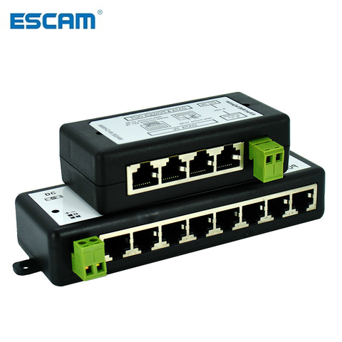 Nueva llegada 4 puertos 8 puertos POE inyector POE Splitter para CCTV red Cámara POE potencia sobre Ethernet IEEE802.3af ► Foto 1/4