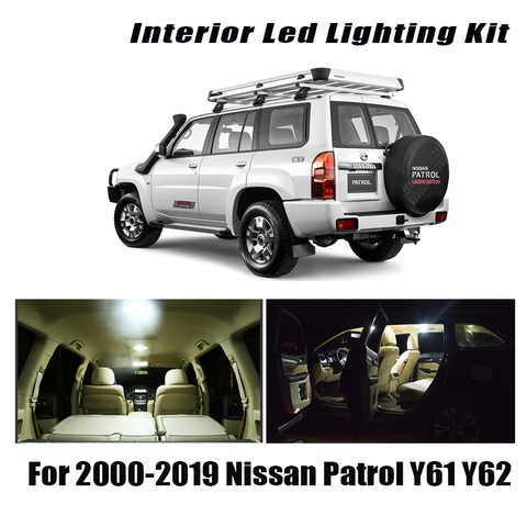 Canbus para Nissan patrulla Y61 Y62 2000-2017 de 2022 de 2022 vehículos Interior LED cúpula mapa techo kit de luz de la lámpara del coche accesorios ► Foto 1/6