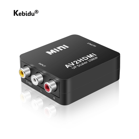 Kebidu-convertidor AV a HDMI, caja de interruptor compatible con AV2HDMI, adaptador de Audio Full HD 1080P, RCA compuesto a HDMI ► Foto 1/6