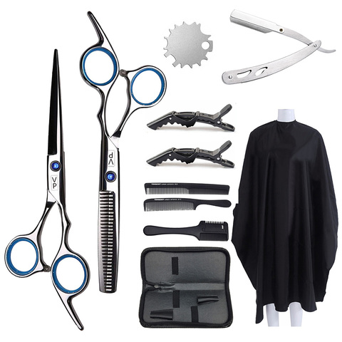 Profesional Kit de tijeras de peluquería de 6 pulgadas de acero inoxidable tijeras de pelo Peine. Abrigo de pelo cabello corte peine herramienta de peluquería ► Foto 1/6