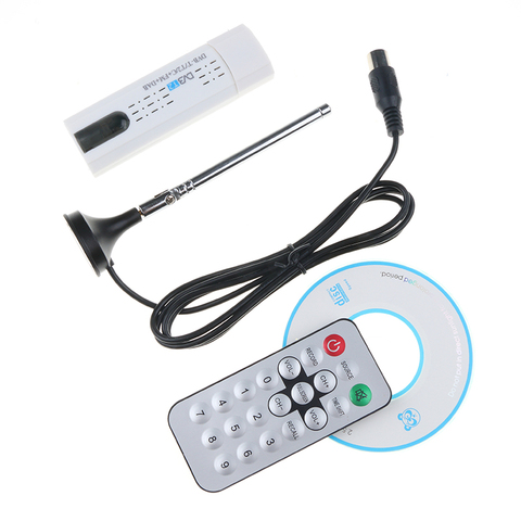 Sintonizador de TV Digital por satélite, sintonizador DVB T2 FM USB con receptor de antena remoto HDTV para DVB-T2/DVB-C/FM/DAB PC y portátil ► Foto 1/5