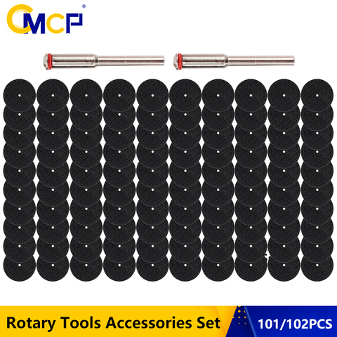 CMCP-disco de corte abrasivo con mandril, ruedas de molienda, hoja de sierra Circular para Dremel, accesorios de herramientas rotativas, 101/102 Uds. ► Foto 1/6