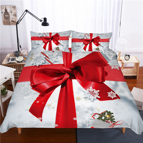 Funda de edredón con funda de almohada para niños, juego de cama de tamaño individual con estampado de muñeco de nieve, 3D ► Foto 1/1