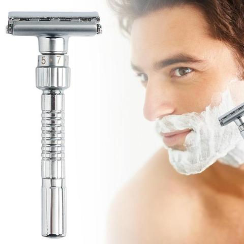 Ajustable razors afeitadora de doble filo de la maquinilla de afeitar de seguridad afeitar cuchillas de aleación de Zinc caliente nueva maquinilla de afeitar para hombre ► Foto 1/1