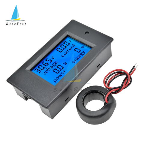 AC 80-260V 100A 50A 20A LCD Digital medidor de voltaje de energía indicador amperímetro del voltímetro de Wattmeter actual amperios Volt de ► Foto 1/6