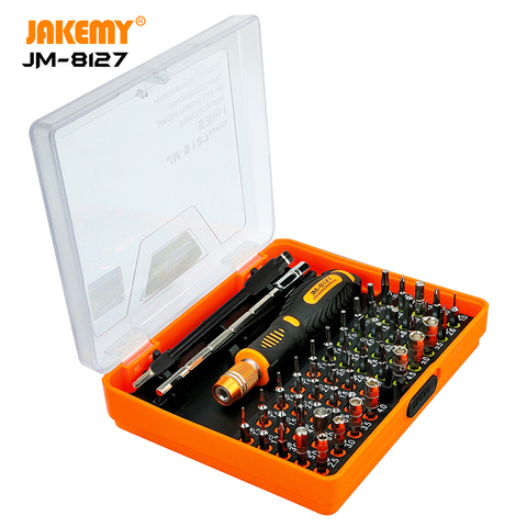 JAKEMY JM-8127 Original 53 en 1 Mini destornillador reparación magnética Kit de herramienta para teléfono TV Tablet PC electrónica desmontar ► Foto 1/6