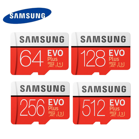 SAMSUNG EVO Plus de tarjeta de memoria Class10 100MB GB 64GB 128GB 256GB 512GB SDXC U1 U3 Micro SD TF tarjetas Trans Flash para Tablet teléfonos ► Foto 1/6