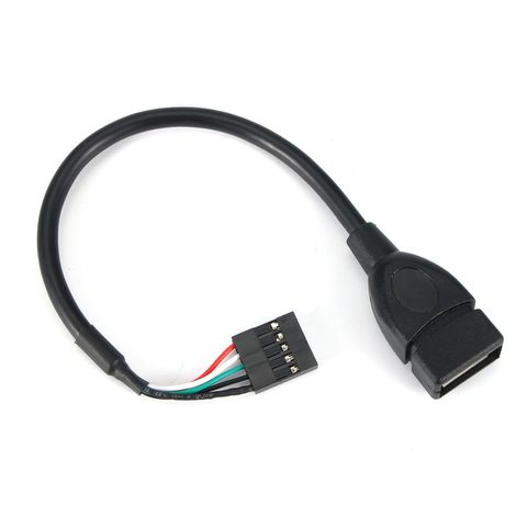 USB 2,0 de 5 pines de la placa base hembra transferencia adaptador de Cable hembra PC interna extensor de Cable de conexión de Cable ► Foto 1/6