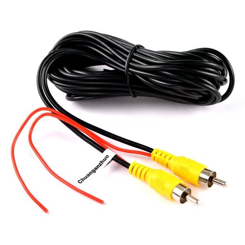 BYNCG-Cable AV Universal para coche, arnés de Cable RCA AV para Vista trasera de coche, cámara de aparcamiento, cable de extensión de vídeo de 6m, envío gratis ► Foto 1/5