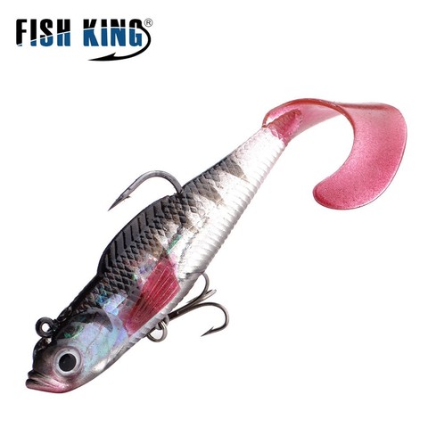 Peces rey/4,5/8,5/21g Jig cabezas señuelo de silicona blanda cebos tipo larva para pesca/6/8/10cm hundiendo Wobblers Swimbait cebo de pesca Artificial ► Foto 1/6