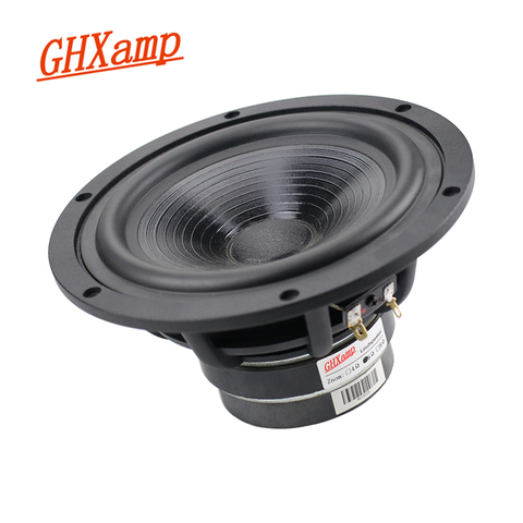 GHXAMP-altavoz de graves Midrange de 6,5 pulgadas, Woofer de 6ohm de largo alcance, HIFI, altavoces de graves de grado de público, marco de aluminio fundido, 40-80W, 1 Uds. ► Foto 1/6