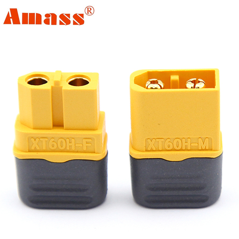 2 uds Amass XT60H XT60 conector con cubiertas de protección XT-60 macho hembra funda carcasa para Rc lipo batería para Dron del barco del coche ► Foto 1/6