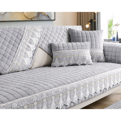 Funda de sofá gruesa de encaje, antideslizante, resistente, moderna, 7 colores, toalla de sofá Universal para decoración para sala de estar ► Foto 1/6