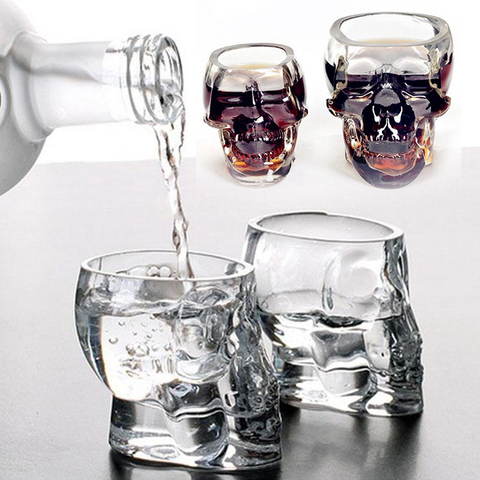 Bones Armor-taza de cristal con diseño de calavera de Guerrero, taza gótica para beber cráneo para el hogar, vajilla para Bar y bebidas, whisky y agua ► Foto 1/6