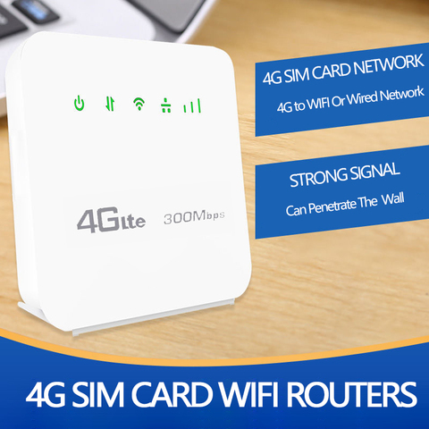 Enrutador Wifi 4G lte cpe, enrutador móvil desbloqueado con puerto LAN compatible con tarjeta SIM, enrutador inalámbrico portátil ► Foto 1/5