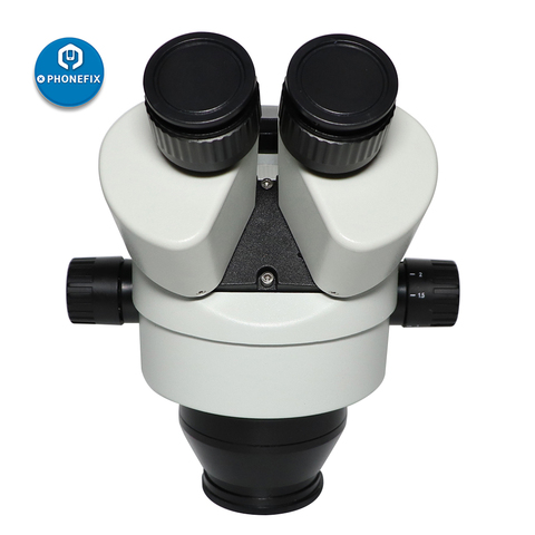 Microscopio Trinocular Focal con Zoom, cabeza de microscopio estéreo con lente auxiliar de 3.5X-90X y 0.5x 2.0x, lentes oculares de microscopio WF10X/20 ► Foto 1/6