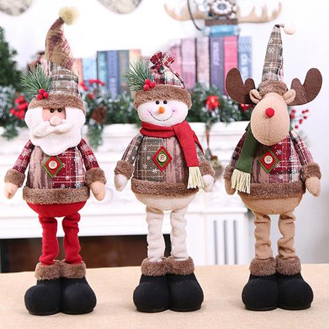 Muñeca de decoración navideña, muñeco de nieve en forma de ciervo, adorno colgante para árbol de Navidad, regalo de Año Nuevo, 2022 ► Foto 1/6