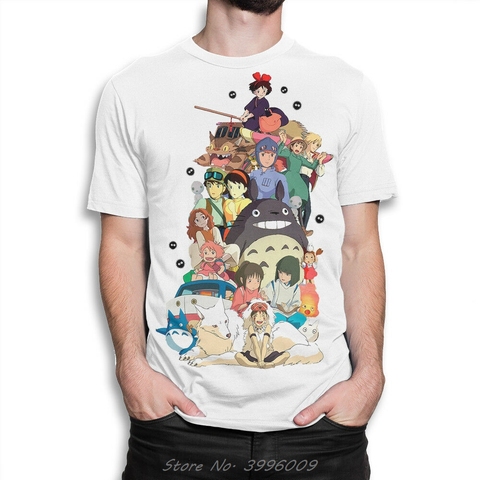 Camiseta de Studio Ghibli Combo para hombre y mujer, camiseta de Anime Hayao Miyazaki, manga en todas las tallas, de algodón ► Foto 1/3