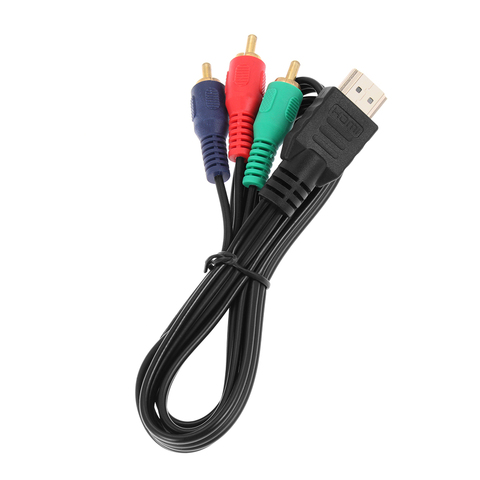 Cable HDMI de 1m compatible con 3 RCA, adaptador de Audio y vídeo AV, convertidor a HDTV, TV, DVD, 1080 p, Cable VGA de alta calidad, nuevo ► Foto 1/6