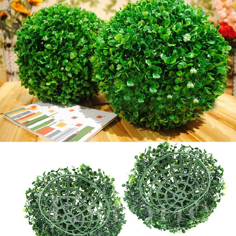 Planta Artificial de bola de Árbol Verde, decoración de boda para el hogar, adornos para exteriores, bolas de hierba falsa de plástico ► Foto 1/6