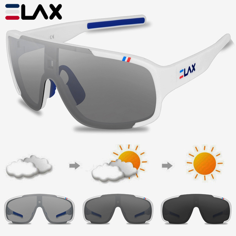 ELAX-gafas de sol fotocromáticas polarizadas para hombre y mujer, lentes de sol fotocromáticas para conducción, UV400, tamaño grande ► Foto 1/6