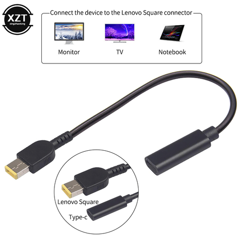 USB 3,1 tipo C hembra USB a DC 7,9*5,0mm 4,0*1,35*5,5*2,5, 2,1 cuadrado hombre adaptador/cargador de energía adaptador de conector para lenovo PD ► Foto 1/6