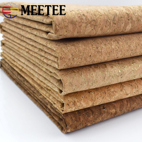 Meetee 90x140cm 0,5mm corcho Natural Tela de cuero de grano de madera de Material suave de fondo zapatos de decoración de bolso artesanía ► Foto 1/6