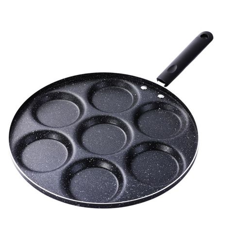 7 agujeros huevos olla para freír sartén para tortilla antiadherente huevo panqueque filete fabricante de tortillas ► Foto 1/6