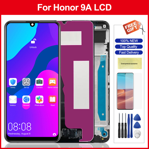 Pantalla LCD de 6,3 pulgadas para Huawei Honor 9A, Digitalizador de pantalla táctil con Marco, piezas para pantalla Lcd Honor9A ► Foto 1/6