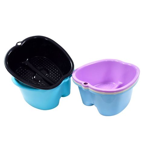 Cubo grande de plástico para baño de pies para bañera de Spa, para remojar los pies, para masaje de pedicura, portátil, 3 colores ► Foto 1/6