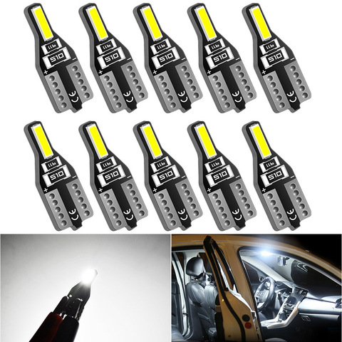 Bombillas led T10 W5W para Interior de coche, luz blanca de 12V, 7020SMD, para Mazda 3, 6, CX-5, 323, 5, 2, CX5, Peugeot 307, 206, 308, 407, 207, 4008, 10 Uds. ► Foto 1/6