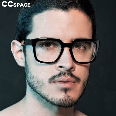 CCSPACE monturas de gafas cuadradas clásicas para hombres y mujeres, remaches de marca de diseñador, gafas de moda, gafas de ordenador 45440 ► Foto 1/6