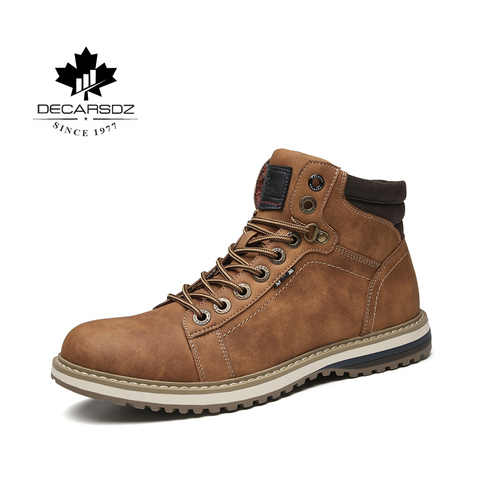 DECARSDZ hombres botas 2022 nueva primavera otoño cómodo Original Retro suela resistente botas informales hombre clásico de los hombres de la marca de moda Zapatos ► Foto 1/6