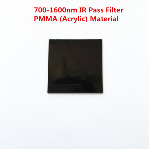 Filtro infrarrojo IR negro de resina acrílica, 700-1600nm, IR700, PMMA, tamaño múltiple ► Foto 1/3