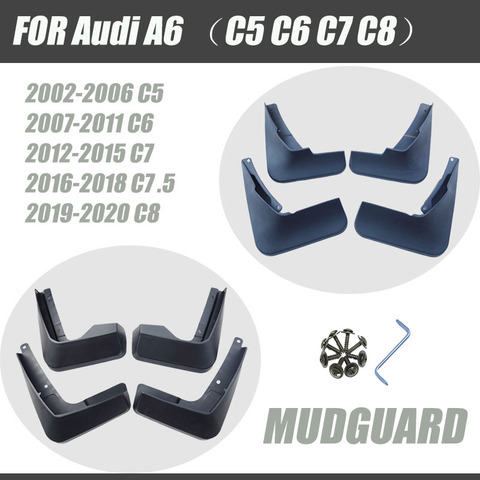 Guardabarros delanteros y traseros para coche, accesorios de guardabarros para Audi A6, C5, C6, C7, C8, A6, 2002-2022 ► Foto 1/1