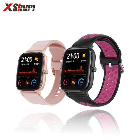 De silicona 20mm correa para Xiaomi Amazfit Bip S Lite U GTS 2 GTR 42mm banda correa de reloj Garmin ver Vivoactive 3 accesorios de la pulsera ► Foto 1/6