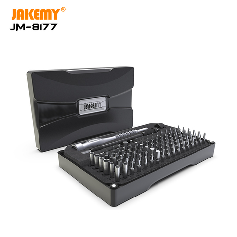 JAKEMY, juego de destornilladores magnéticos multifunción 106 en 1, CR-V, destornillador hexagonal Torx Phillips, brocas de precisión de tres alas para reparación de tabletas iPhone ► Foto 1/6