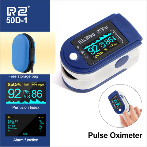 Oxímetro de dedo portátil RZ pulsioxímetro pulsómetro Saturometro para la salud del hogar oxímetro de pulso ► Foto 1/6