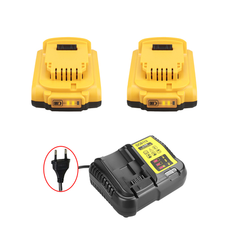 Batería/cargador de ion de litio recargable para DEWALT DCB203 DCB181 DCB182 DCB201 DCB201-2 L50, 20V, 3000mAh ► Foto 1/6