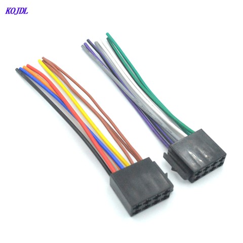 1 par de Universal ISO arnés de cableado hembra Radio de coche reproductor de CD conector adaptador de enchufe de Cable Kit de MP5 jugador Cable traje KOJDL ► Foto 1/4