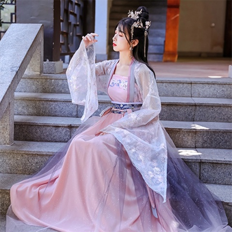 Vestido Hanfu antiguo disfraz de Baile Folclórico para mujer, vestido de princesa Hada Hanfu de la dinastía Han, Ropa de baile de estilo Oriental, Cosplay para niña ► Foto 1/5