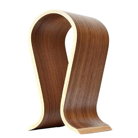 Soporte para auriculares soporte de madera para escritorio soporte de exhibición en forma de U ► Foto 1/6