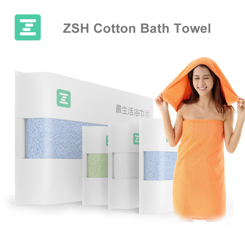 ZSH-toalla para la cara de baño Original, algodón, 140/70cm, toalla de playa joven, paño de lavado, toallas antibacterianas con absorción de agua, 100% ► Foto 1/6